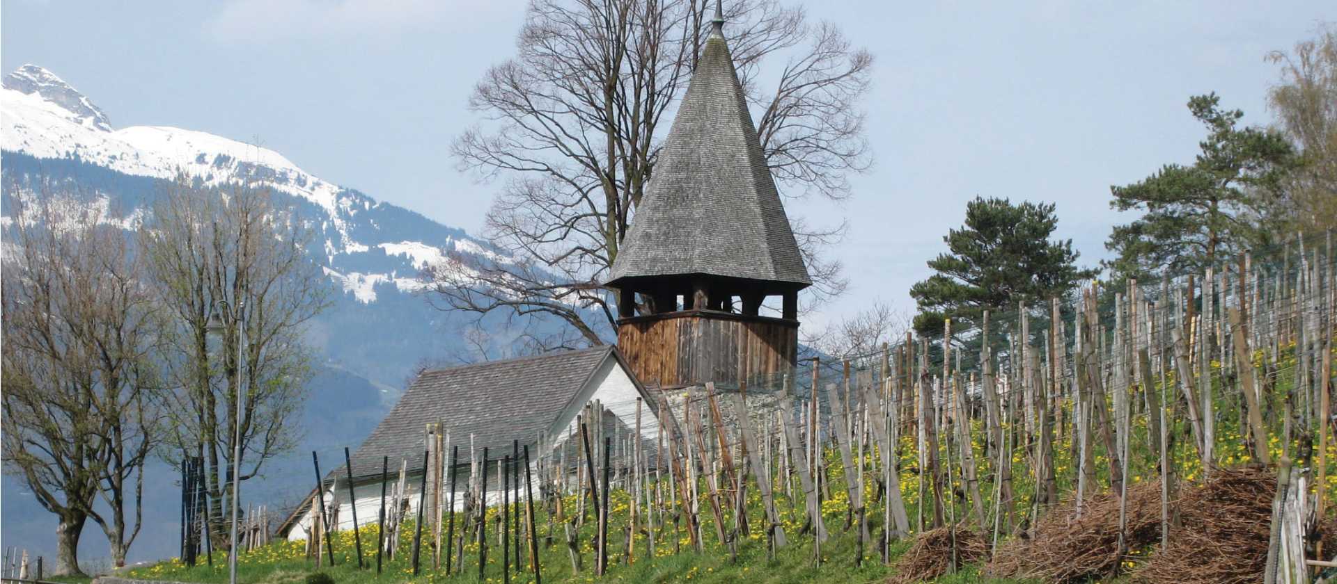 The village of Triesen in Liechtenstein