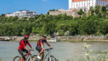 Cycling in beautiful Bratislava