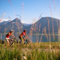 Cycling along Lake Wolfgangsee