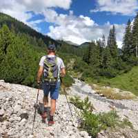 Following the course of the river Lech, Austria
