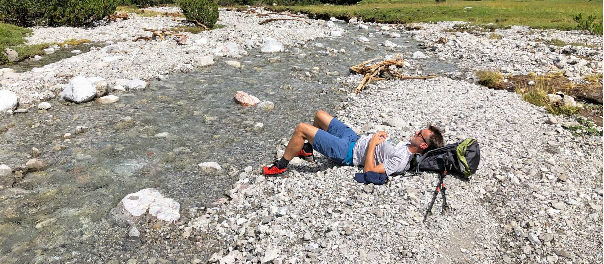 River relaxation in the Austrian Alps