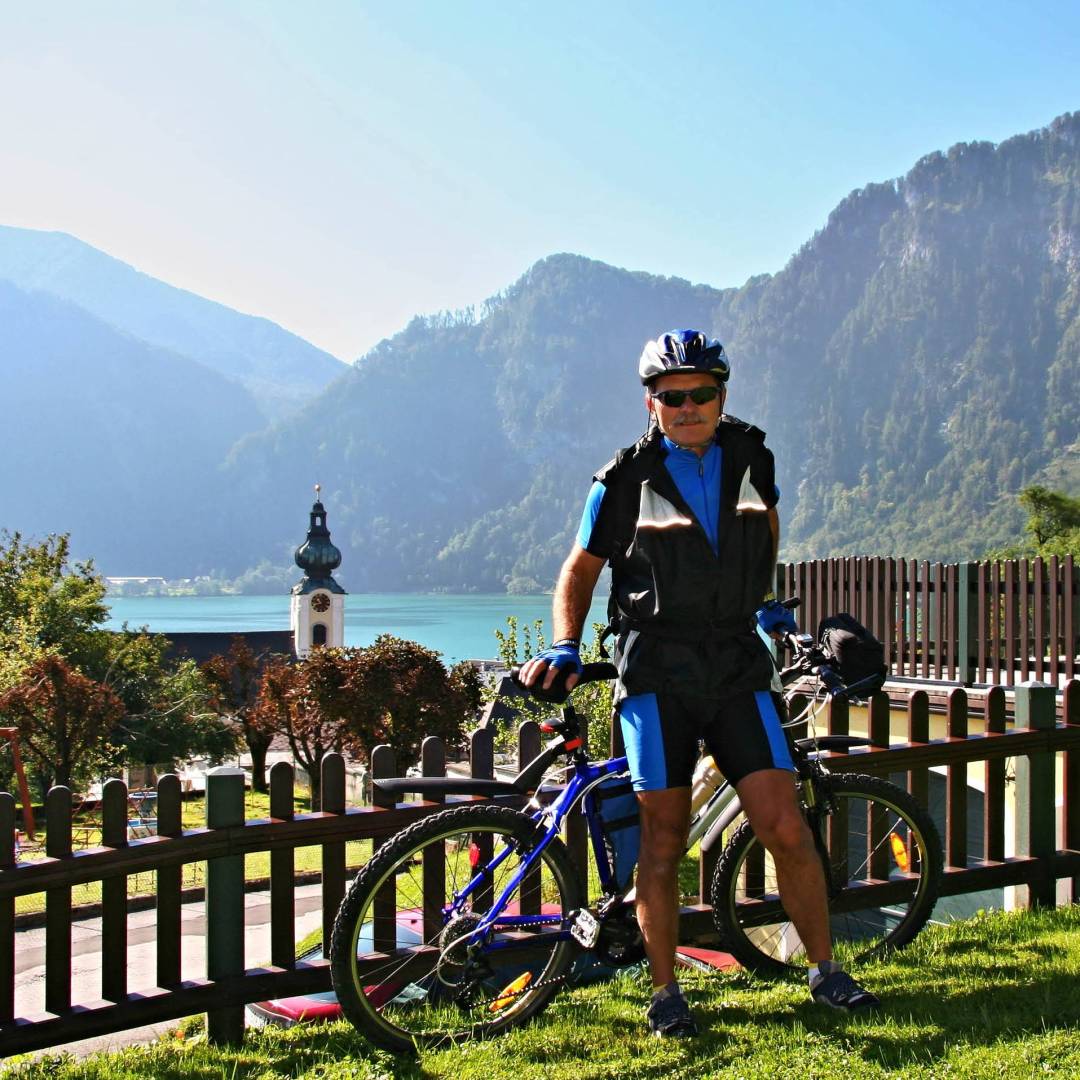 Enjoy gorgeous cycling with views of Austria's Alps