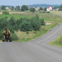 Horse and carriage still in use near Trakai, Lithuania