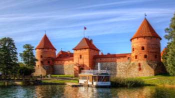 The famous Trakai castle on a stunning summer's day.