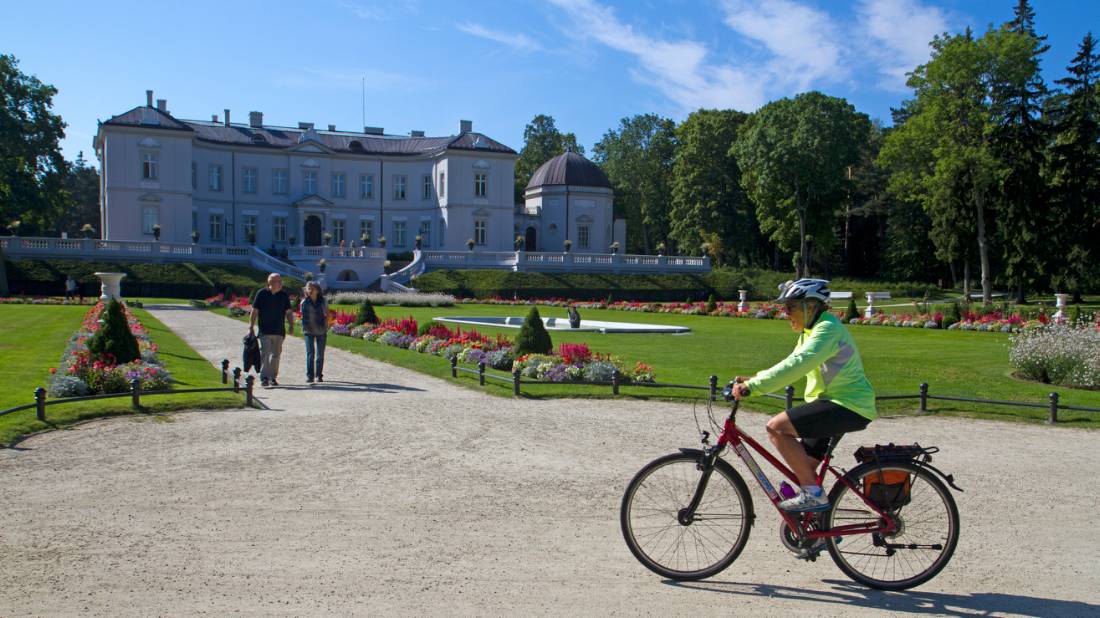 Cycling past the palace in Palanga, Lithuania |  <i>Andrew Bain</i>