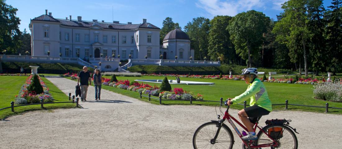 Cycling past the palace in Palanga, Lithuania |  <i>Andrew Bain</i>