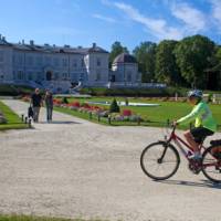 Cycling past the palace in Palanga, Lithuania | Andrew Bain