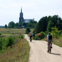 Cycling along the country roads of Lithuania