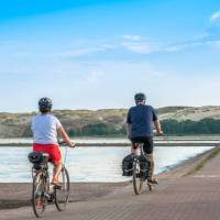 Enjoying the gentle cycling in Lithuania
