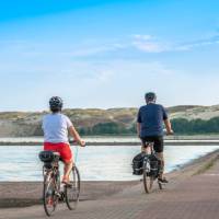 Enjoying the gentle cycling in Lithuania
