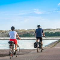 Enjoying the gentle cycling in Lithuania