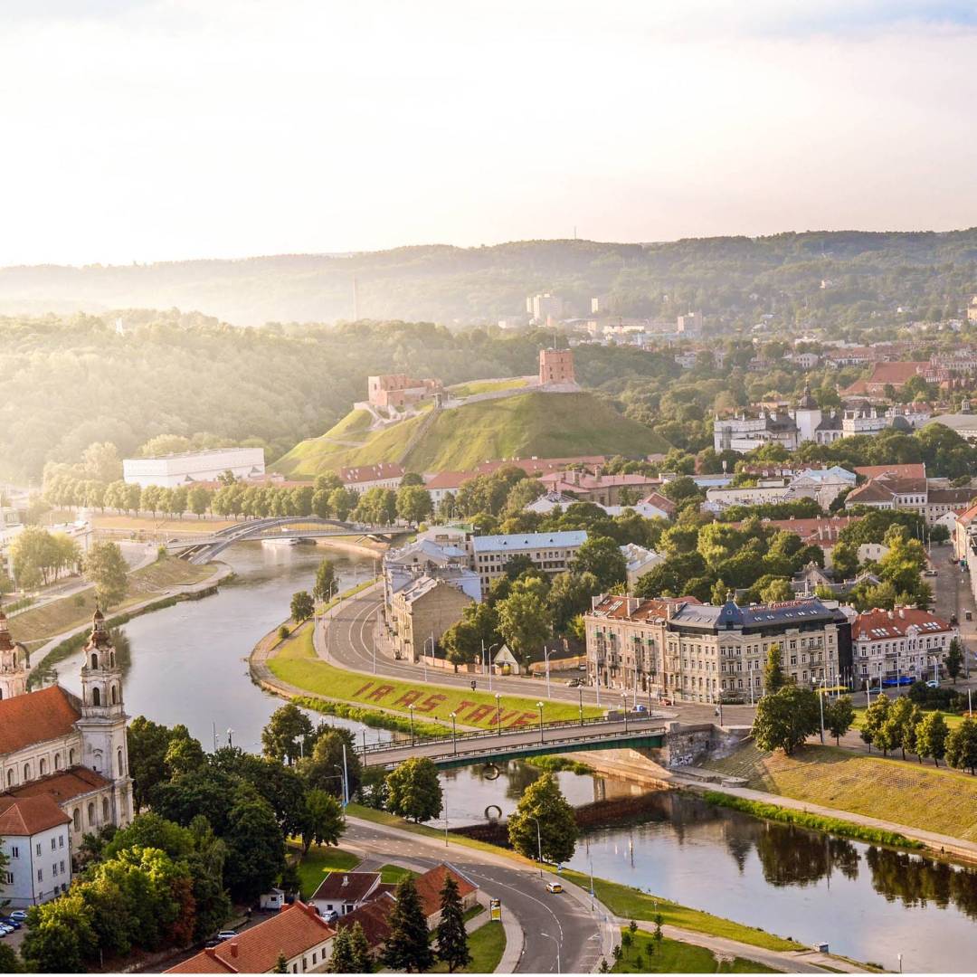 Vilnius, capital of Lithuania, at sunrise
