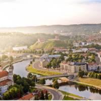 Vilnius, capital of Lithuania, at sunrise