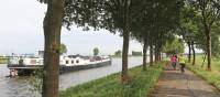 Sarah sailing on the Amsterdam Rhine Canal