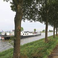 Sarah sailing on the Amsterdam Rhine Canal
