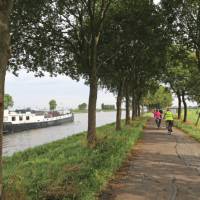 Sarah sailing on the Amsterdam Rhine Canal