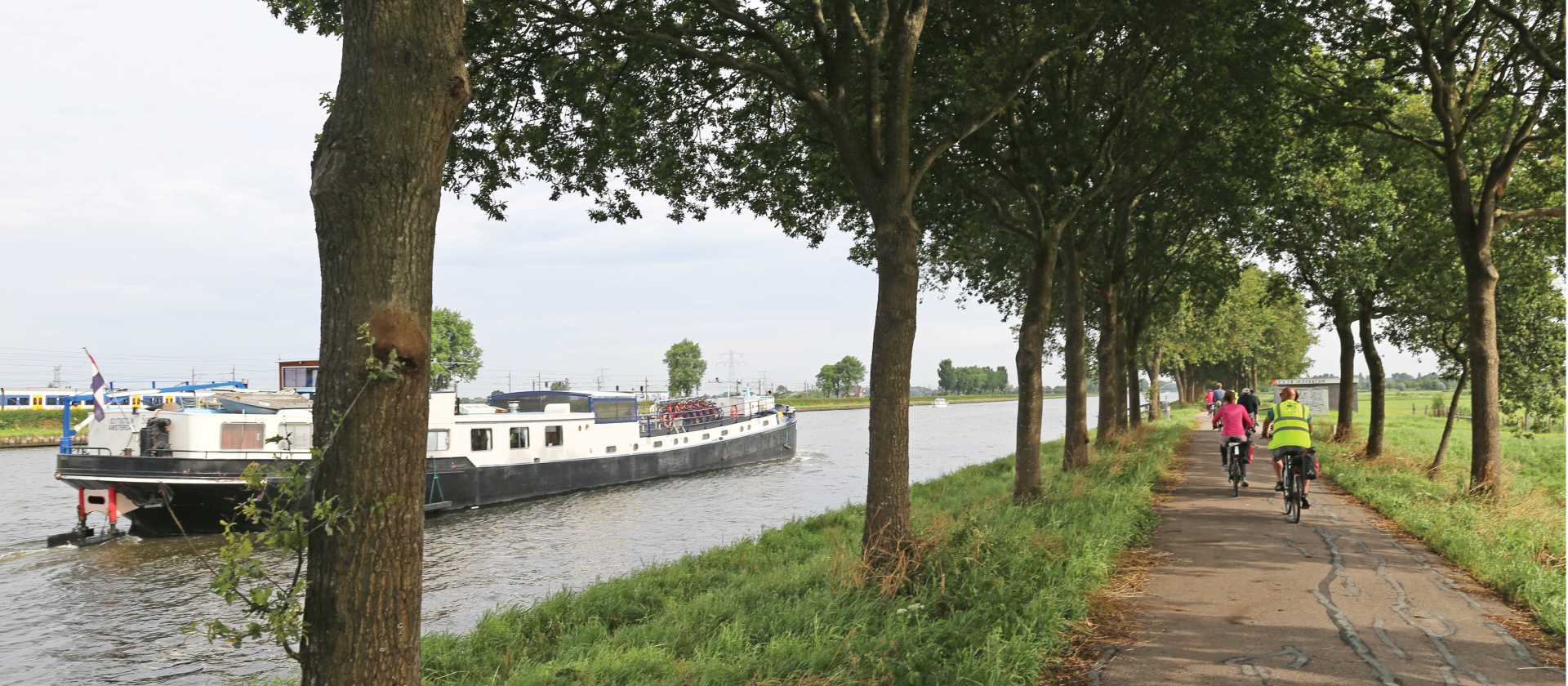 Sarah sailing on the Amsterdam Rhine Canal