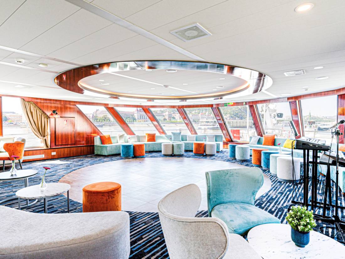 Panoramic Lounge Bar onboard the MV Vivienne