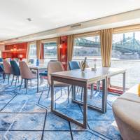 Take in the view from the restaurant on board the MV Vivienne