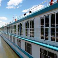 MS Switzerland showing the cabins with sliding windows