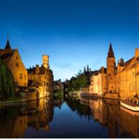 Beautiful Bruges at sunset