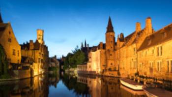 Beautiful Bruges at sunset