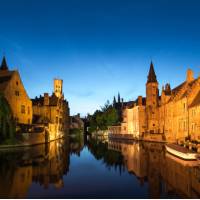 Beautiful Bruges at sunset