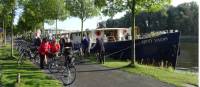 Cyclists preparing for a day of cycling in Belgium