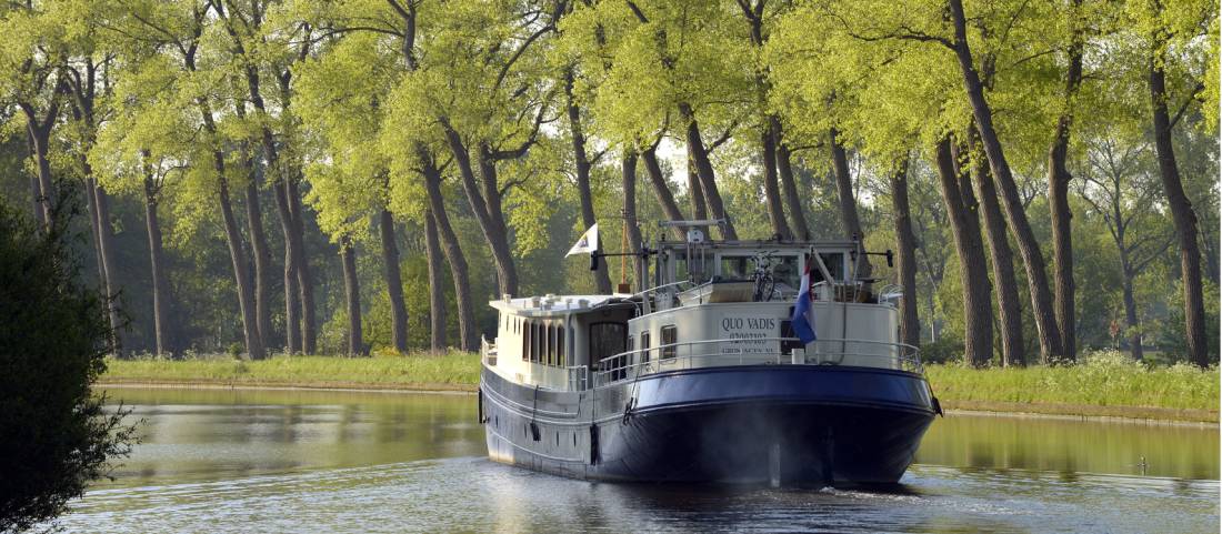 The MS Quo Vadis cruising in Belgium