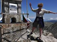 On top of Musala, the highest peak in the Balkan Peninsula