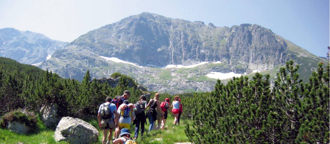 Trekking in the remote Rila Mountains in Bulgaria