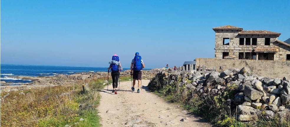 Pilgrims walking the coastal way of the Portuguese Camino |  <i>John Parker</i>