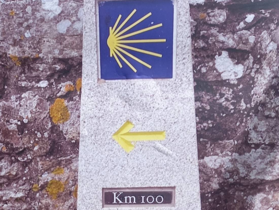 A Camino milestone in Spain |  <i>Margaret Sacree</i>