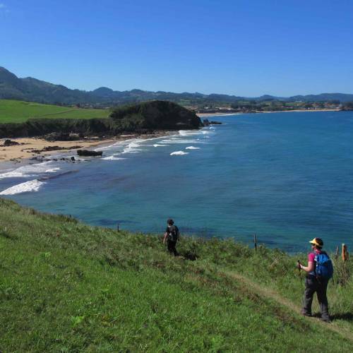 Pilgrims on the Camino del Norte, Spain