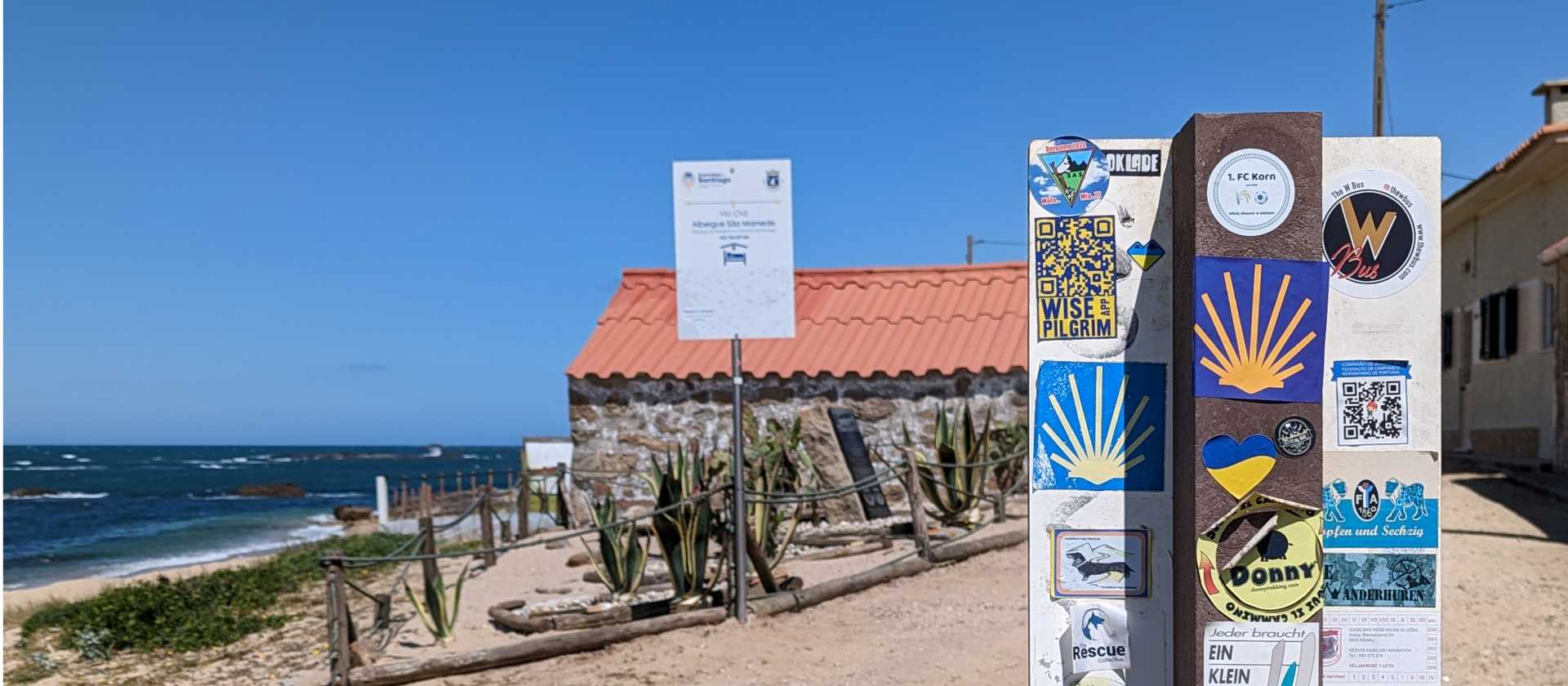 Following the Camino shell signage, which points travellers in the right direction. | Dana Garofani
