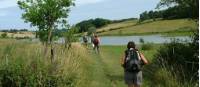 Hikers on the trail between Lectoure and Aire sur l'Adour