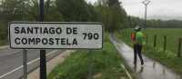 At the start of the full Camino de Santiago trail |  Dana Garofani