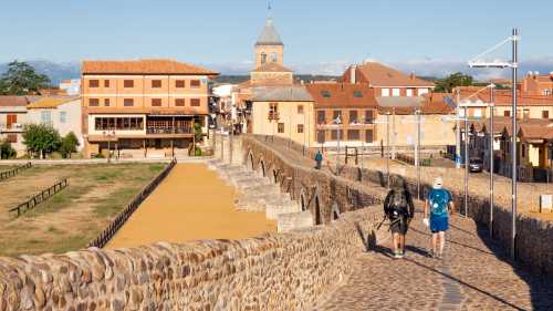 The famous bridge, Puente de Orbigo, on the Camino Frances