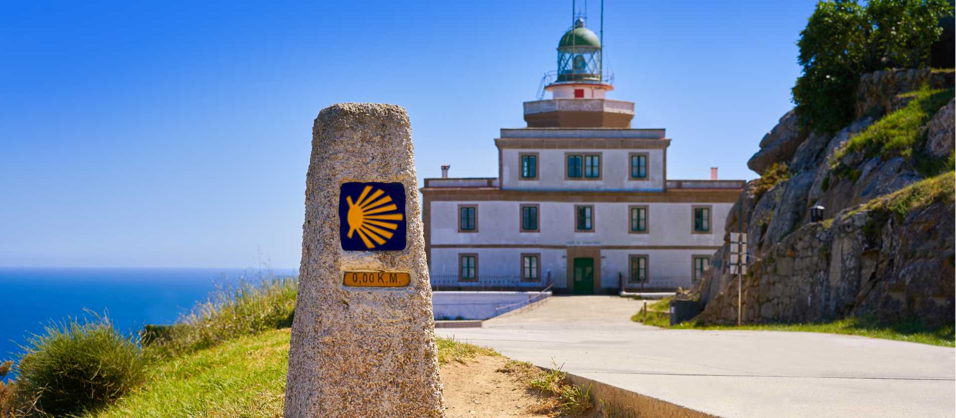 The final Camino marker in Finisterre