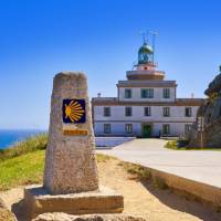The final Camino marker in Finisterre