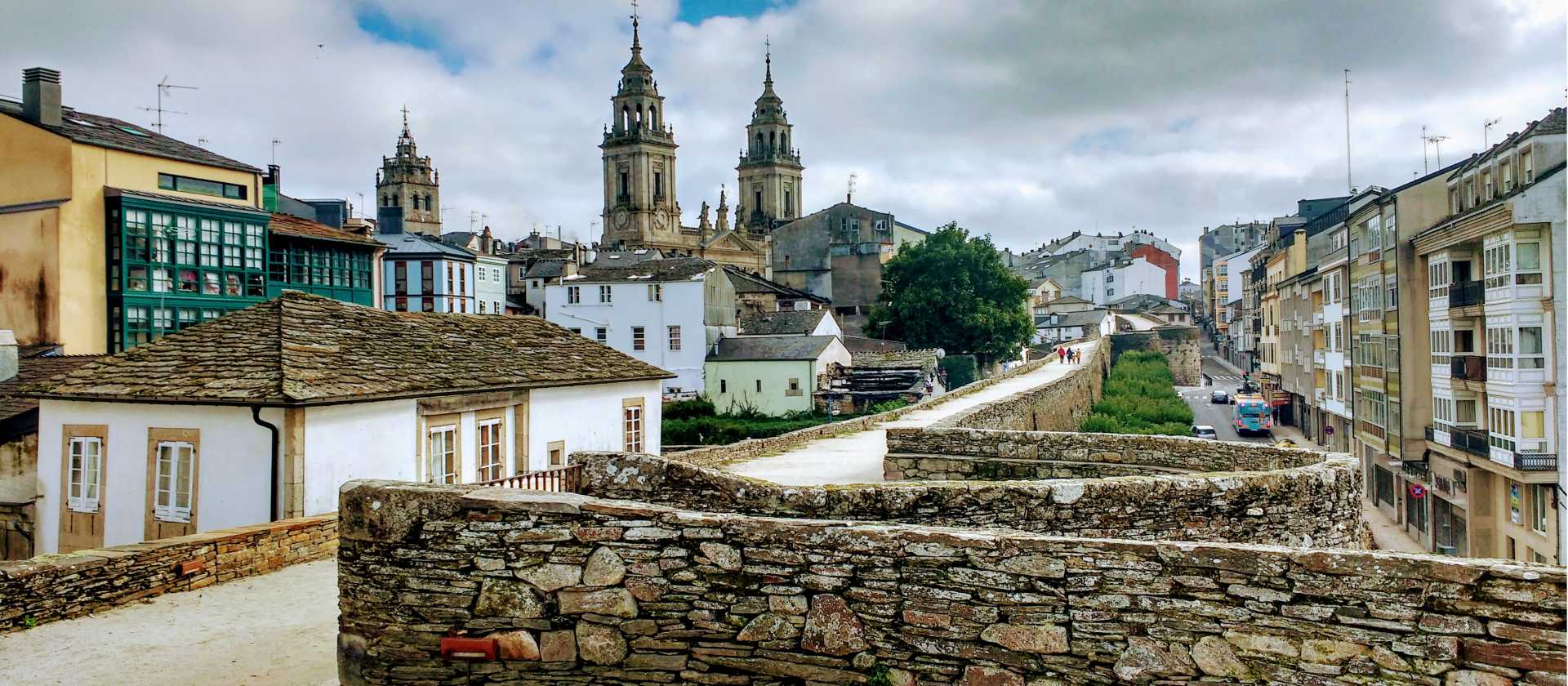 The UNESCO World Heritage Listed town of Lugo in Spain