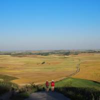 The open plains of the Camino de Santiago trail