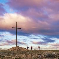 The iconic Cruz de Ferro (Iron Cross) on the Camino