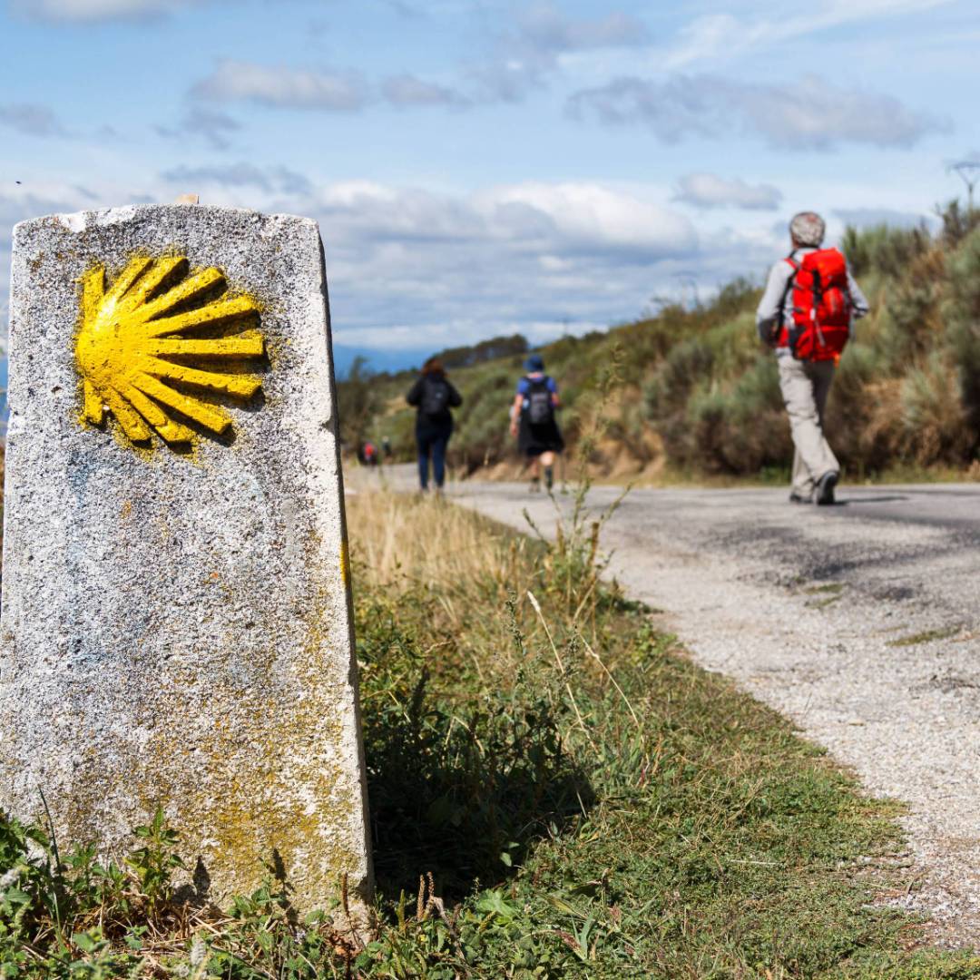 Follow the yellow shells on the Spanish Camino