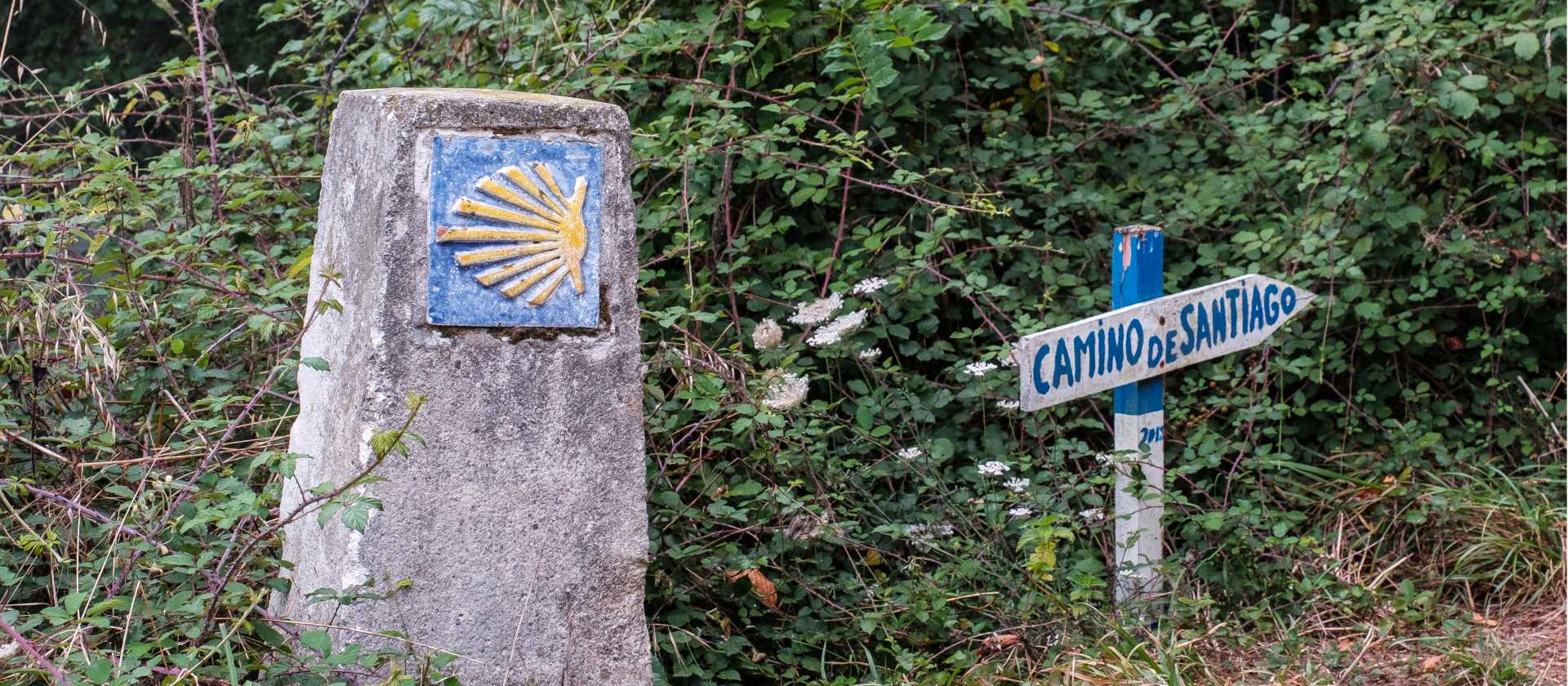 Shell totem on the Camino Primitivo