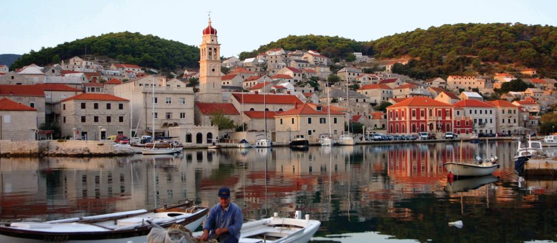 One of the charming port towns we visit on Brac Island, on our Croatian boat based trips