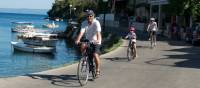 Cycling past boats on the Croatian islands with kids |  <i>Ross Baker</i>