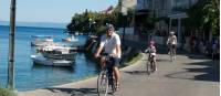 Cycling past boats on the Croatian islands with kids |  <i>Ross Baker</i>