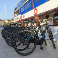 Bikes lined up for a day exploring Croatia's islands