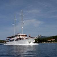 Boat at sea in Croatia